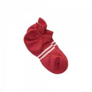 Red White Tracksmith Merino No Show Sock | GTQKO-8649