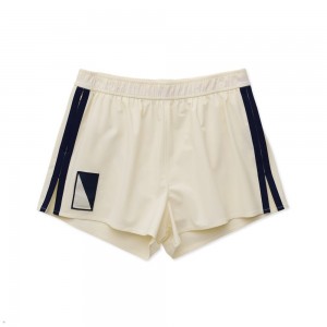 White Navy Tracksmith Run Cannonball Run Women's Shorts | JXOFN-8172