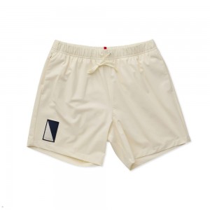 White Navy Tracksmith Run Cannonball Run Men's Shorts | CHJMY-7315