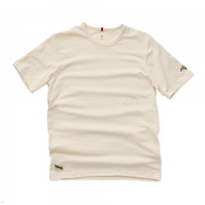 White Tracksmith Grayboy Men's Tee | EDNZK-9245