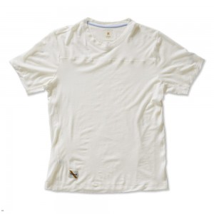 White Tracksmith Harrier Men's Tee | RXKWM-8239