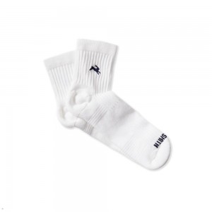 White Tracksmith Trackhouse Crew Sock | VPBHD-5083