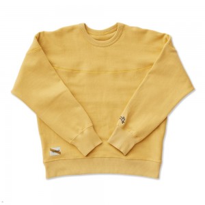 Yellow Tracksmith Trackhouse Crew Women's Sweatshirt | KQFUA-2680