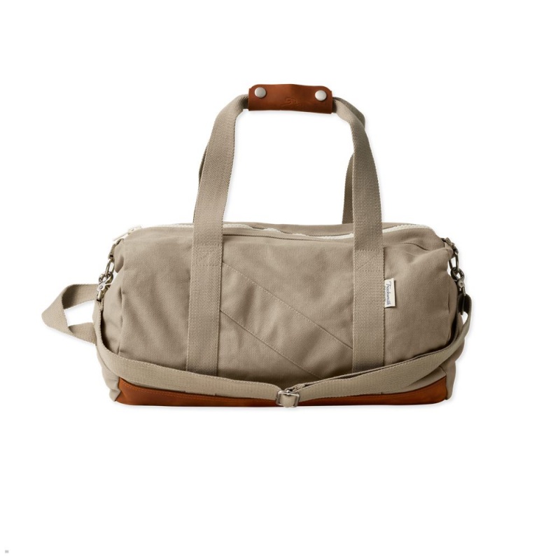 Beige Tracksmith Club Duffel Bags | YOJBS-7142