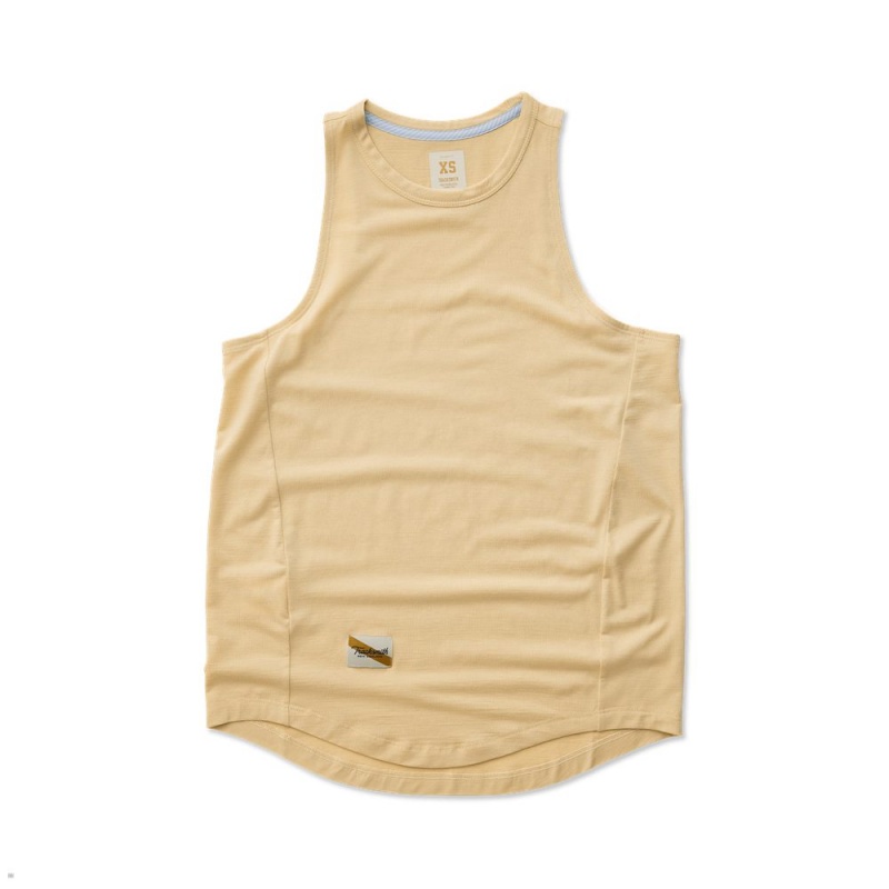 Beige Tracksmith Harrier Women\'s Tank | QJUBS-7491