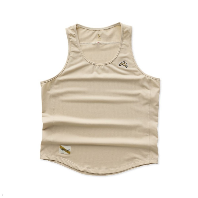 Beige Tracksmith Session Women\'s Tank | EQILJ-4875