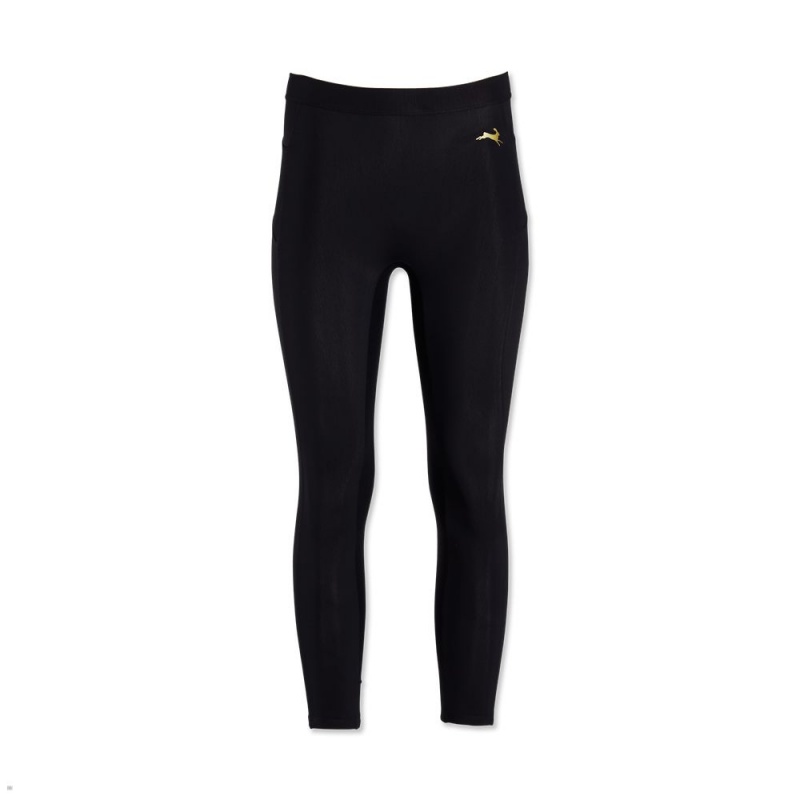 Black Tracksmith Turnover Crop Women\'s Tights | APLCB-3976