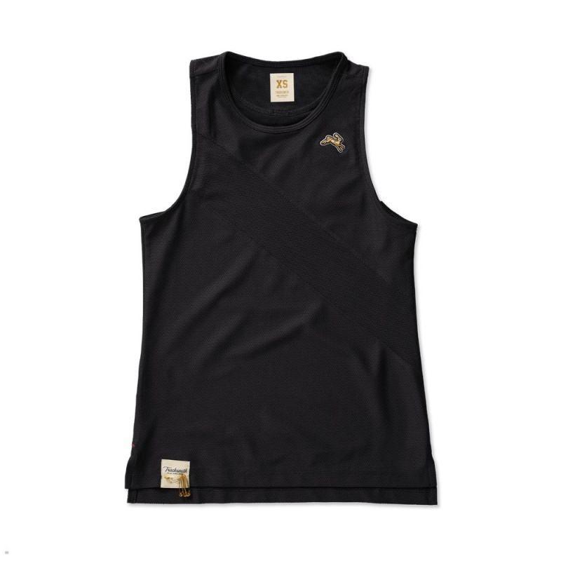 Black Tracksmith Van Cortlandt Women\'s Singlet | BXKTA-2859