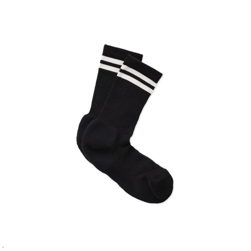 Black White Tracksmith Merino Tube Sock | BGCZJ-5798