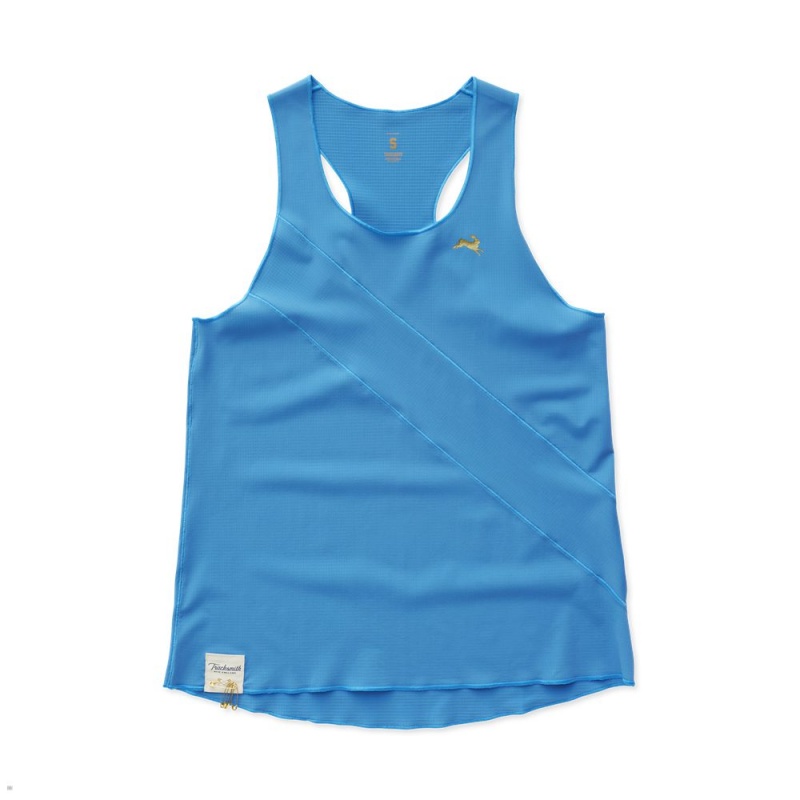 Blue Tracksmith Strata 2023 Women\'s Singlet | EVHYW-8063