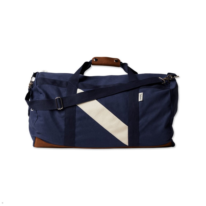 Blue Tracksmith Weekend Duffel Bags | GCYKA-4203