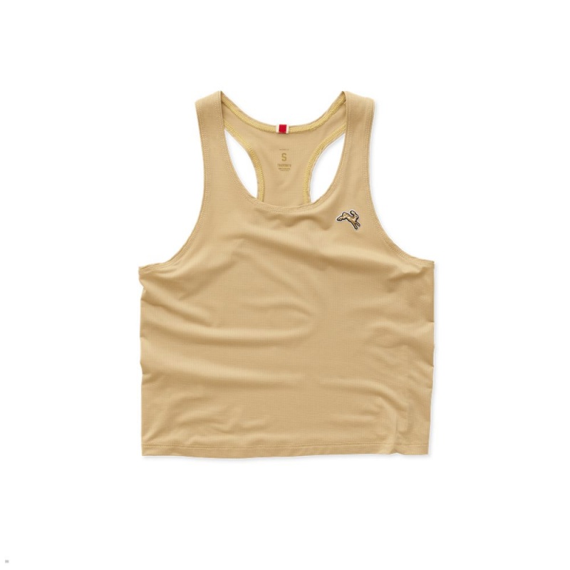 Brown Tracksmith Twilight Crop Women\'s Tank | QSEOJ-2605