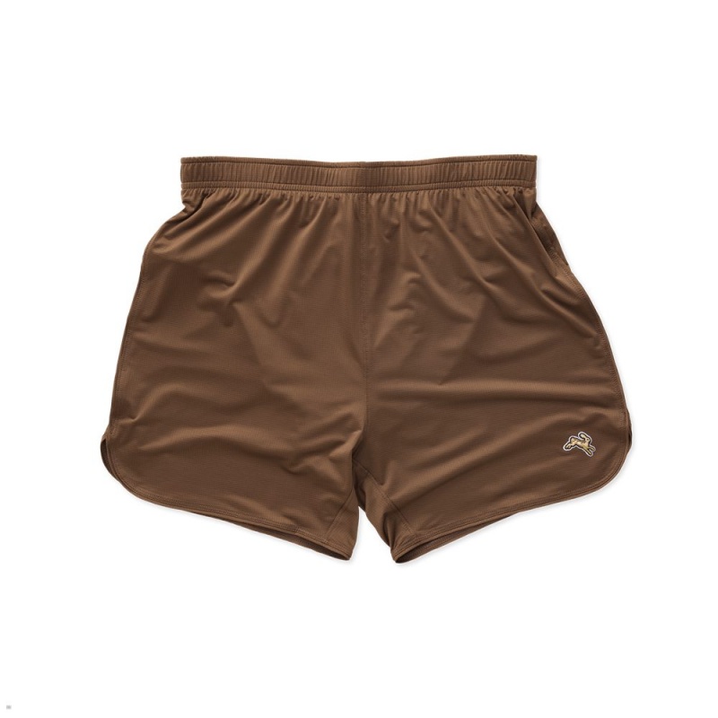 Brown Tracksmith Twilight Men\'s Shorts | KGMJO-8296