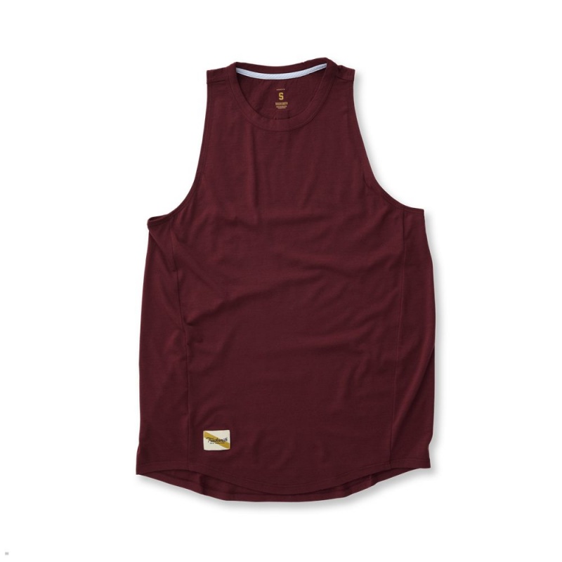 Burgundy Tracksmith Harrier Women\'s Tank | KTWDS-4380