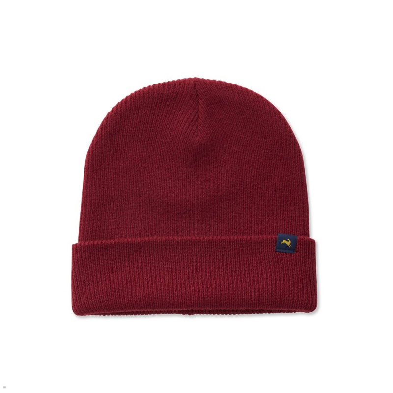 Burgundy Tracksmith Prospect Beanie | FNIYU-1852