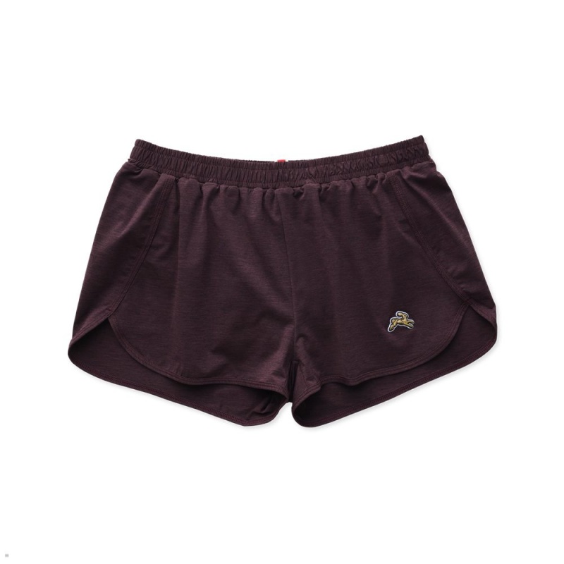 Burgundy Tracksmith Session Women\'s Shorts | ETPRW-8236