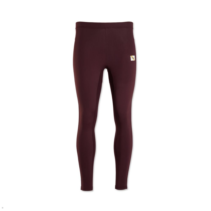 Burgundy Tracksmith Turnover Men\'s Tights | UHZRT-0195