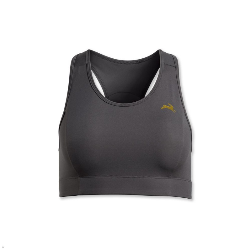 Dark Grey Tracksmith Allston Women\'s Bra | NUKCF-3407