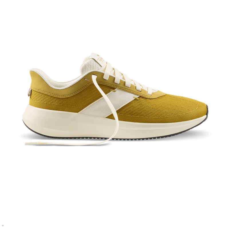 Gold White Tracksmith Eliot Runner Men's Shoes | ILKXE-2175