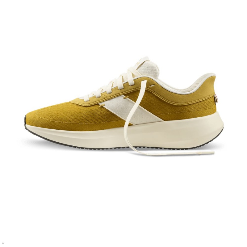 Gold White Tracksmith Eliot Runner Men's Shoes | ILKXE-2175