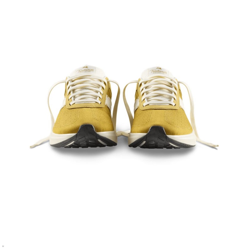 Gold White Tracksmith Eliot Runner Women's Shoes | YTKNP-6023