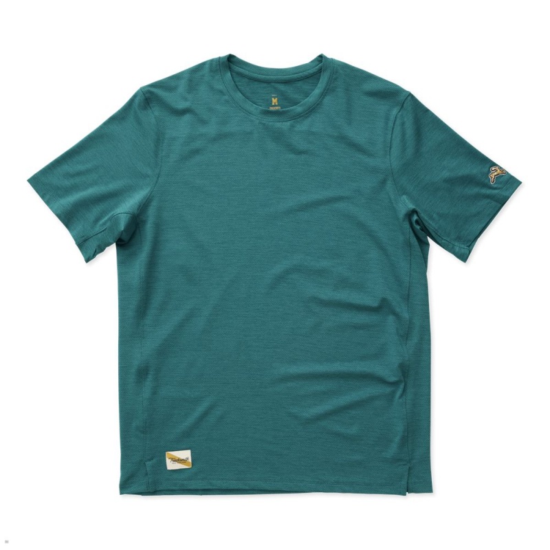 Green Tracksmith Session Men\'s Tee | EDNFV-0714