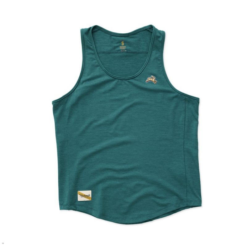 Green Tracksmith Session Women\'s Tank | OQAVS-1849