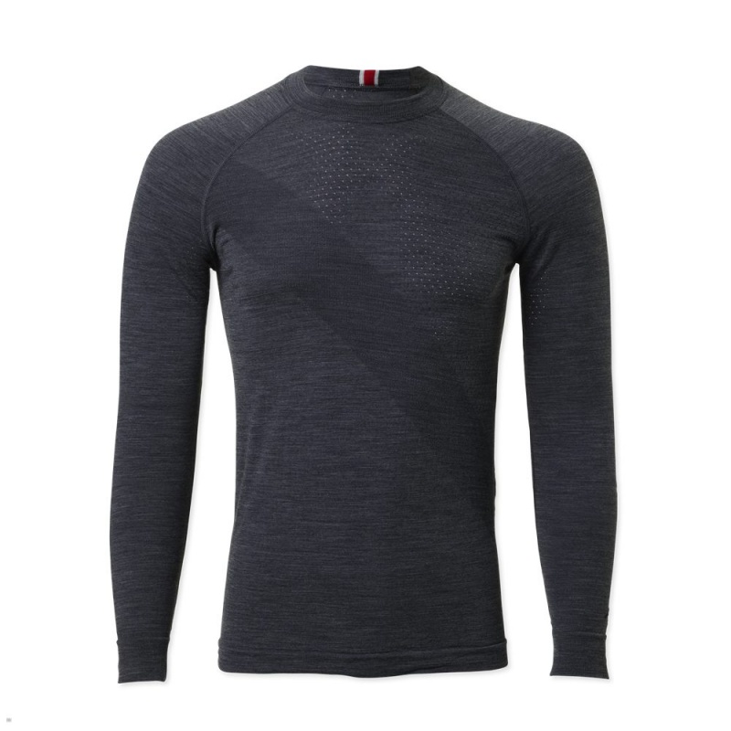 Grey Tracksmith Brighton Men\'s Base Layer | IGONF-0374