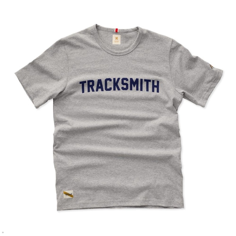 Grey Tracksmith Grayboy Men\'s Tee | XWQEG-4260