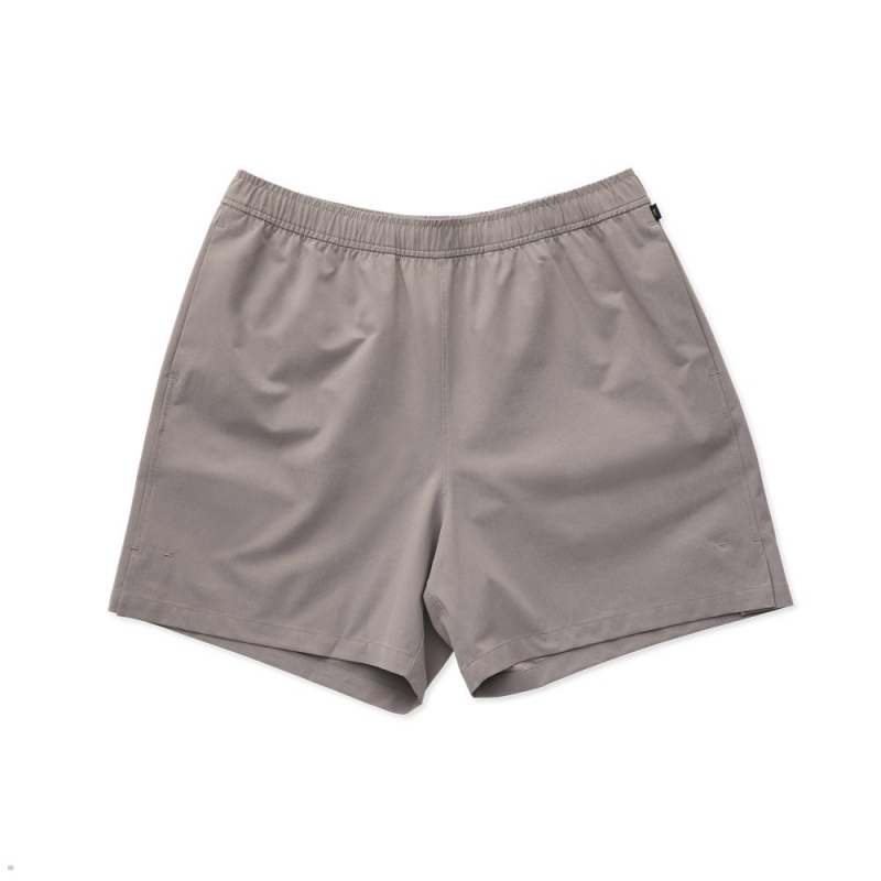 Grey Tracksmith Rapid Transit Men\'s Shorts | DKFZU-9265