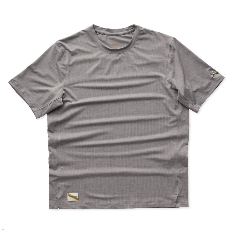 Grey Tracksmith Session Men\'s Tee | YLXEI-3184