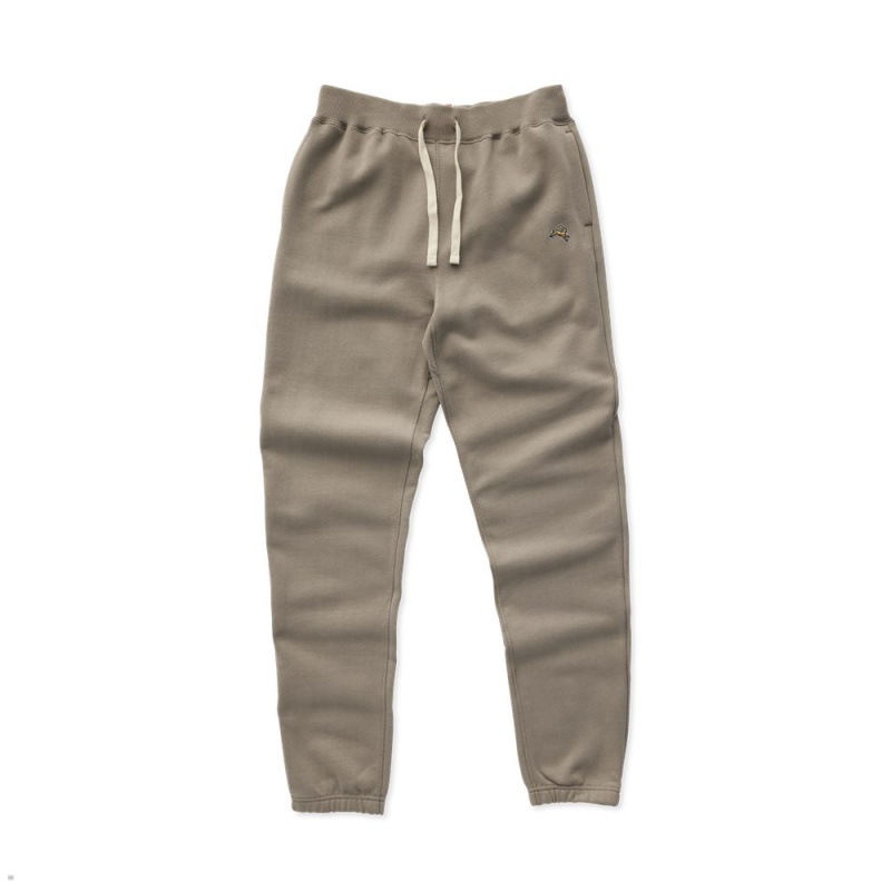 Khaki Tracksmith Trackhouse Men\'s Sweatpants | AFNHD-8513