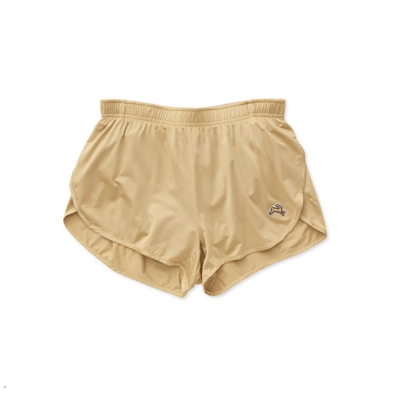 Khaki Tracksmith Twilight Split Women\'s Shorts | XITGM-3496