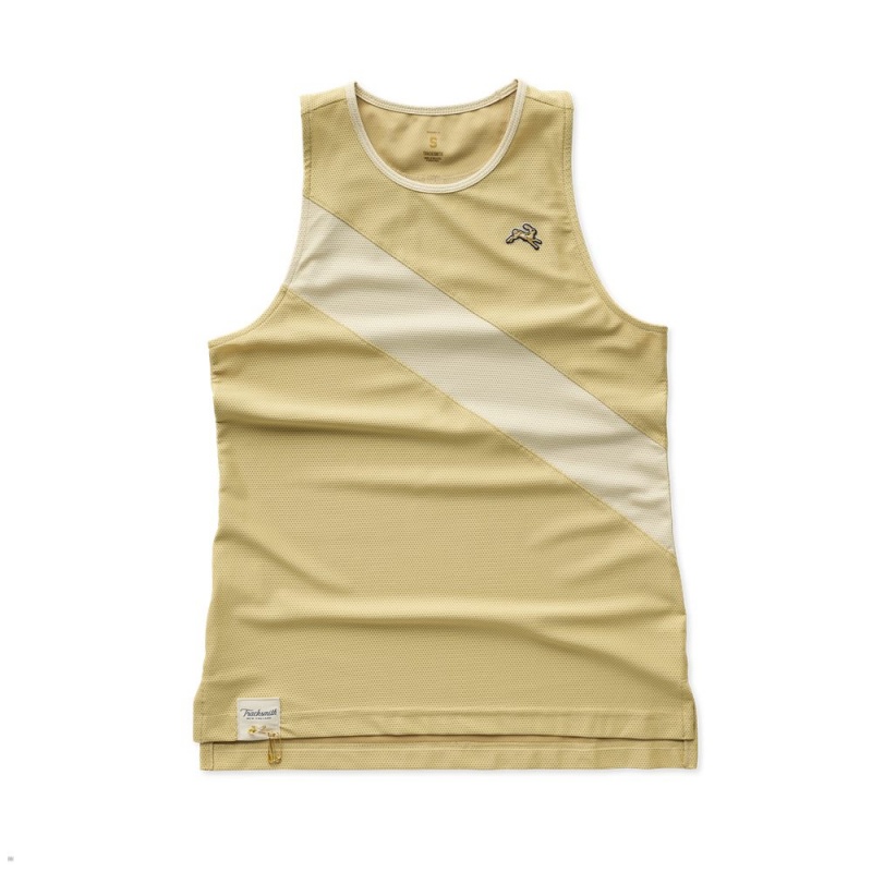 Khaki Tracksmith Van Cortlandt Women\'s Singlet | NBYOK-8412