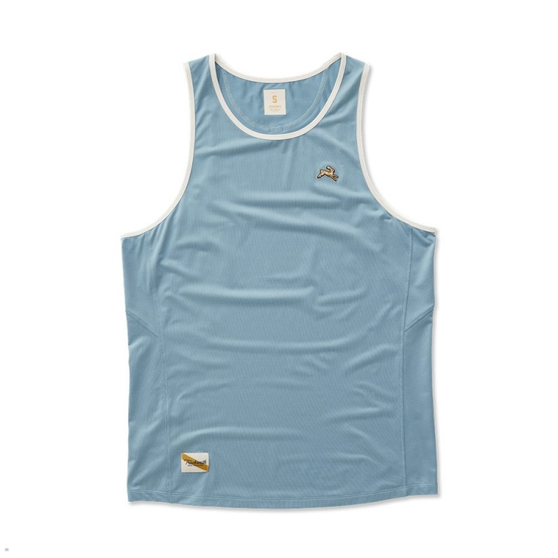 Light Blue Tracksmith Twilight Men\'s Tank | JWZHM-1748