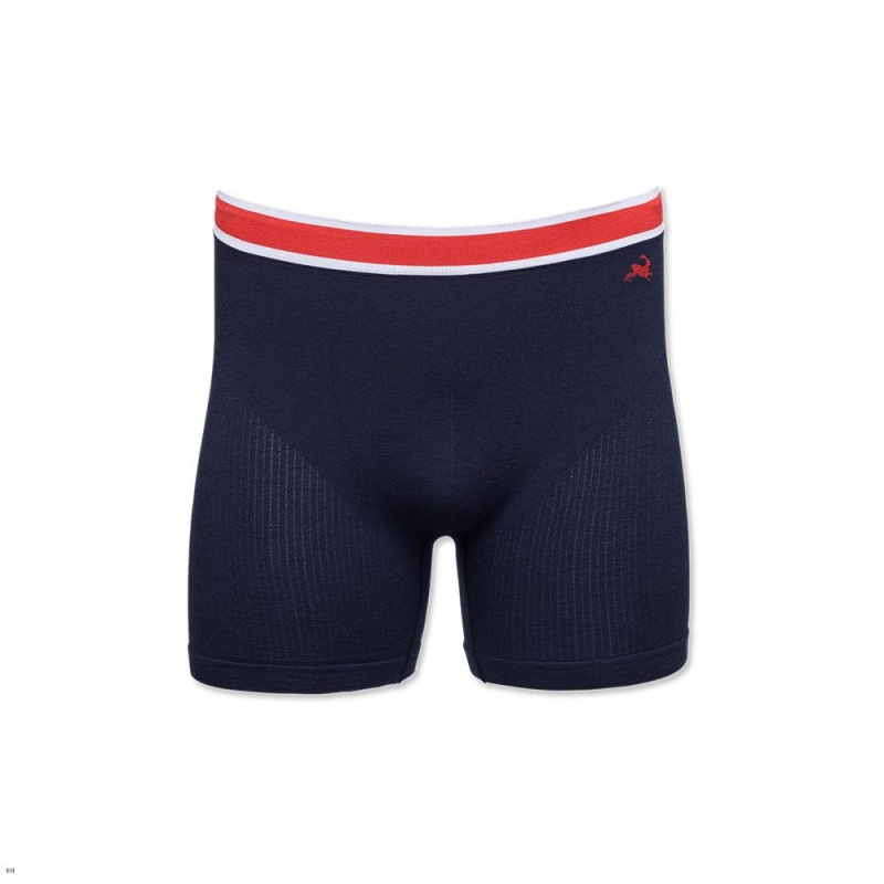 Navy Tracksmith Brighton Boxer Briefs Men\'s Underwear | VAULR-1875