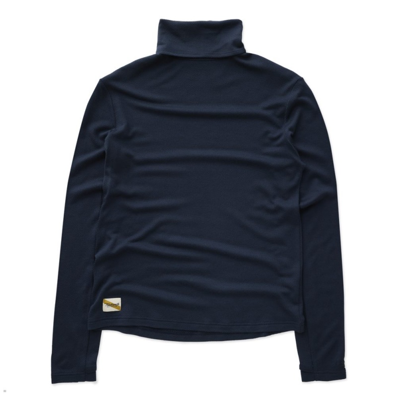 Navy Tracksmith Fells Turtleneck Men\'s Base Layer | GHOAE-1945