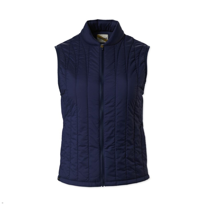 Navy Tracksmith Harbor Women\'s Vest | MHELU-7163