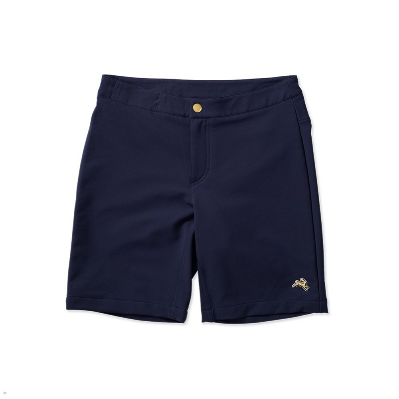 Navy Tracksmith Longfellow Men\'s Shorts | IRTZA-2956