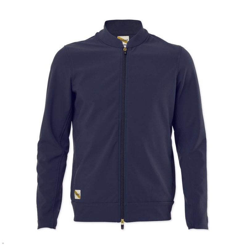 Navy Tracksmith Nor\'Easter Men\'s Jacket | WXUVE-3904