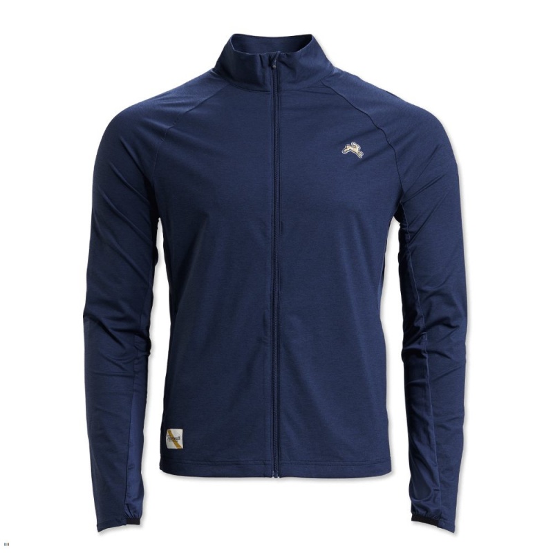 Navy Tracksmith Session Men\'s Jacket | AWSQC-0235