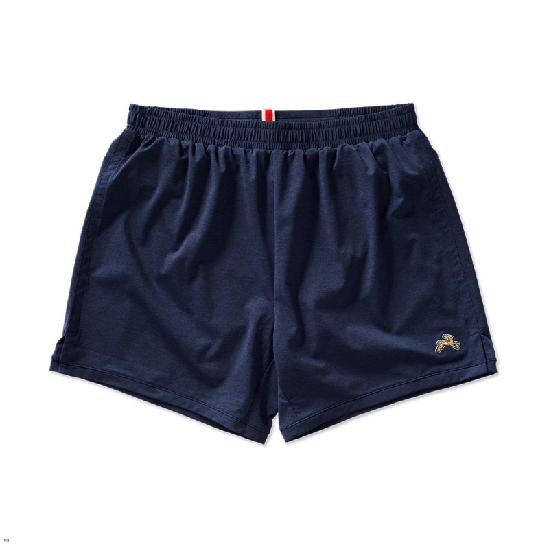 Navy Tracksmith Session Men\'s Shorts | SREJO-8319