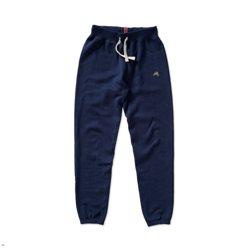 Navy Tracksmith Trackhouse Men\'s Sweatpants | AJKLX-3067