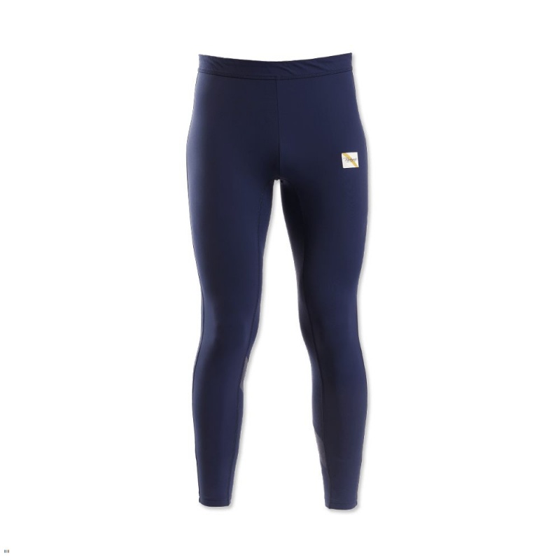 Navy Tracksmith Turnover Men\'s Tights | OPMQH-9183