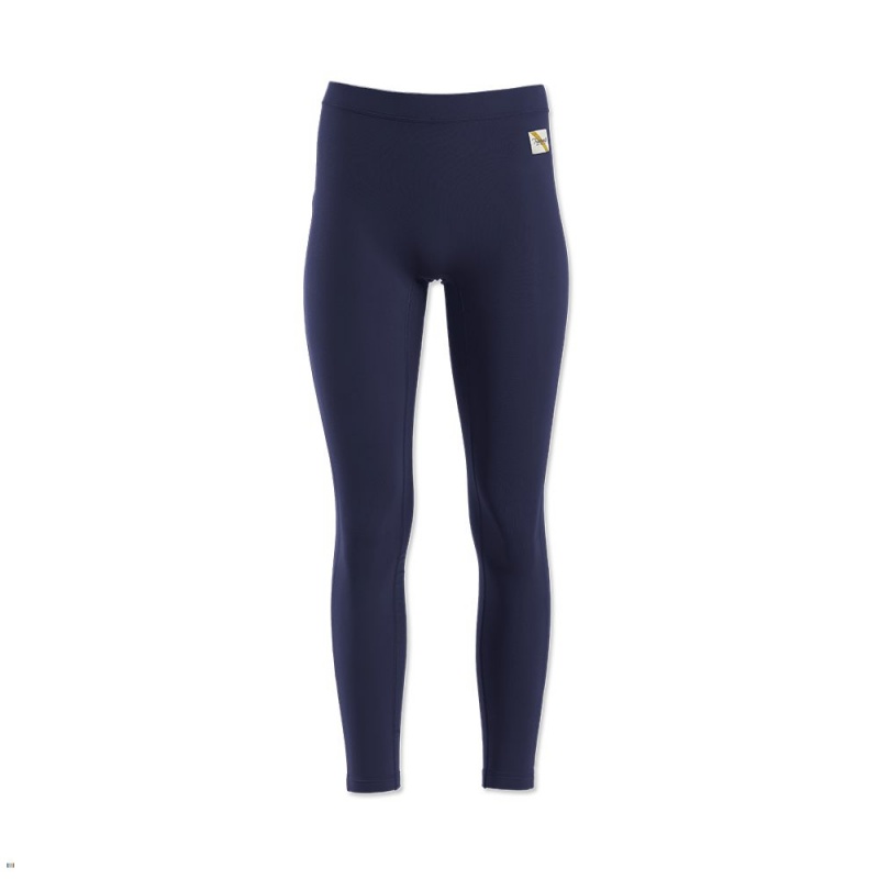 Navy Tracksmith Turnover Women\'s Tights | TIKXC-1289