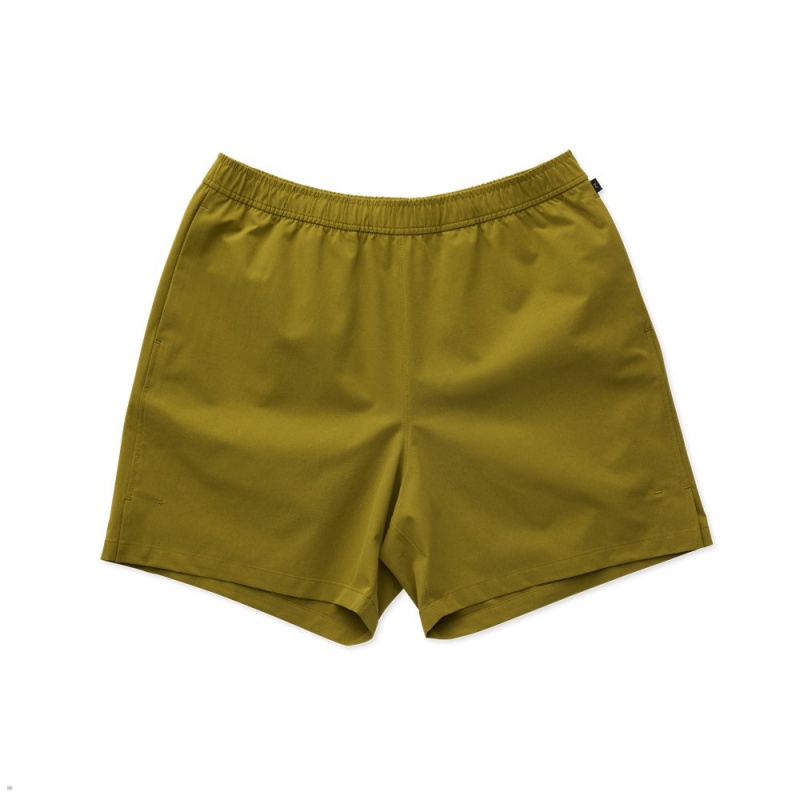 Olive Tracksmith Rapid Transit Men\'s Shorts | NOCLR-0689