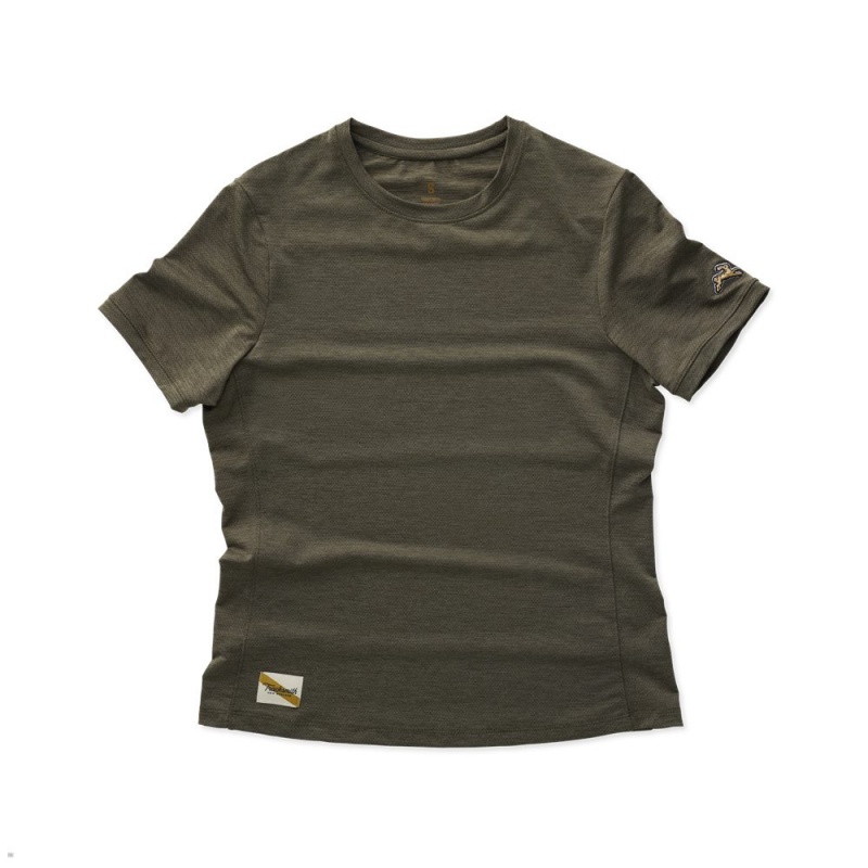 Olive Tracksmith Session Women\'s Tee | JLOGH-7630