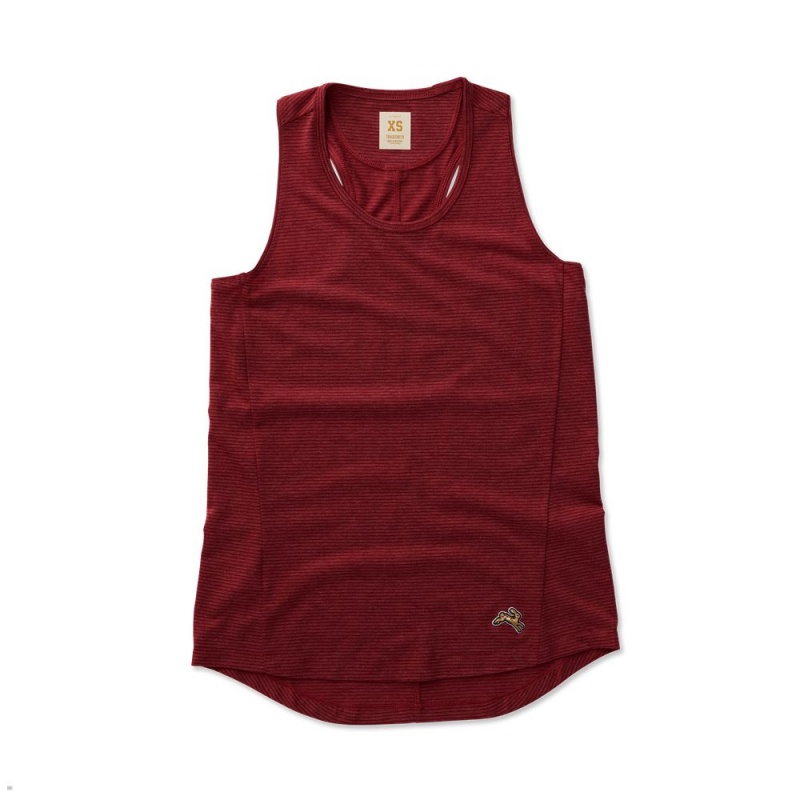 Red Tracksmith Horizon Women\'s Tank | YXAPI-3219