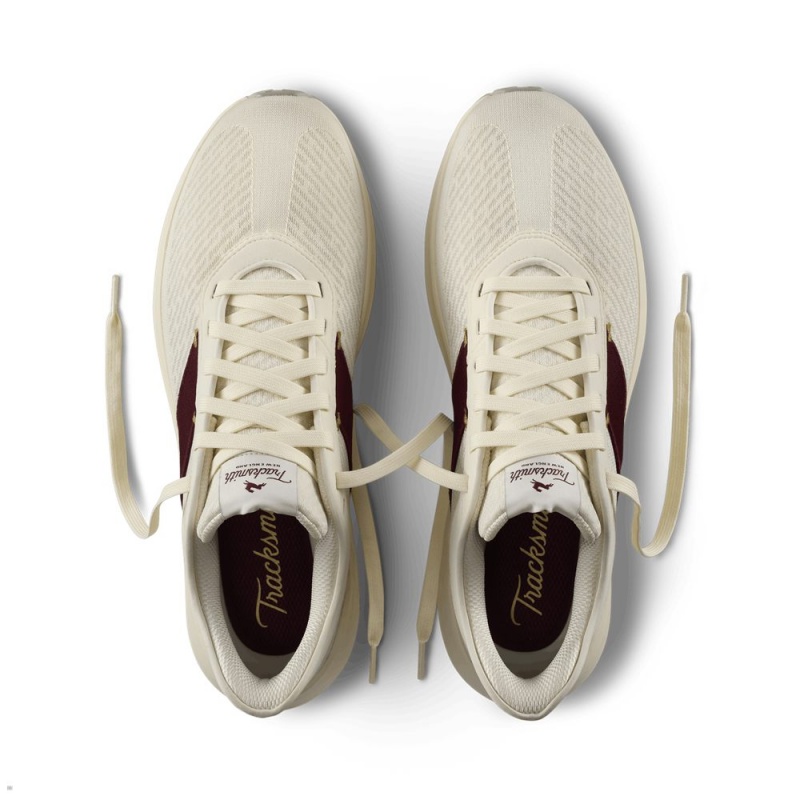 White Burgundy Tracksmith Eliot Runner Men's Shoes | XTYBE-9260