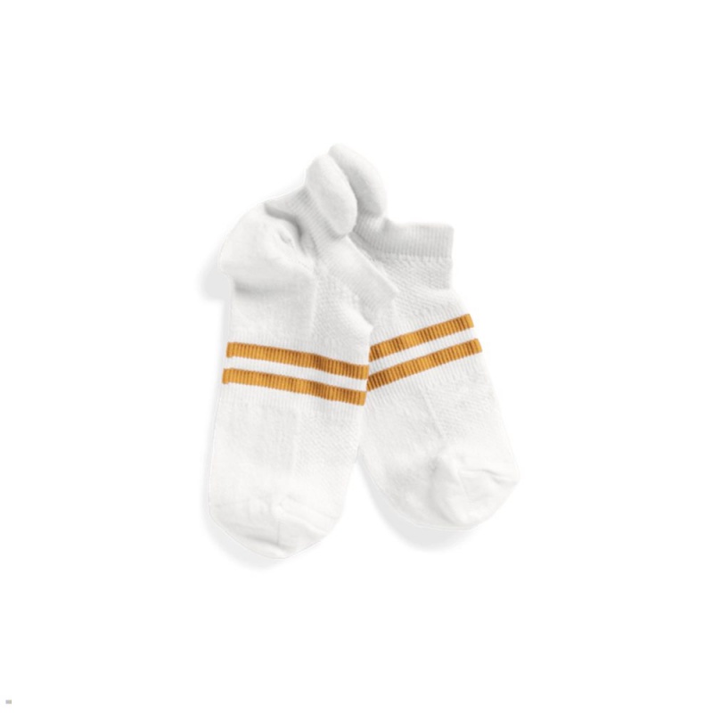 White Gold Tracksmith Merino No Show Sock | VHBTO-6541